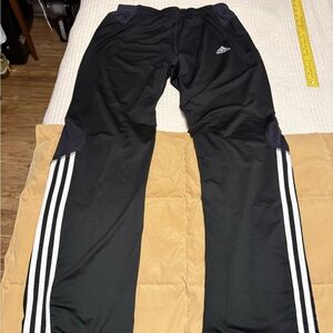 Adidas Men’s Black Joggers with White Stripes